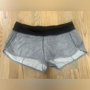 Lululemon Athletica Speed Up Black and Gray Athletic Shorts